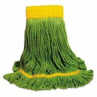 Boardwalk BWK1200MCT EcoMop Looped-End Mop Head, Green - Medium