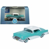 Oxford Diecast 87BC55001 1955 Buick Century Turquoise & Polo White 1-87 HO Scale Diecast Mode