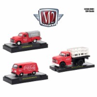 M2 52500-RW01 Coca-Cola Release Set of 3 1-64 Diecast Models Car