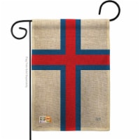 Breeze Decor BD-CY-G-108376-IP-DB-D-US15-BD 13 x 18.5 in. Faroe Islands Burlap Flags of the W