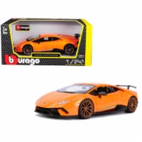 Bburago 21092or Lamborghini Huracan Performante 1 by 24 Diecast Model Car, Metallic Orange