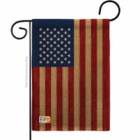 Breeze Decor BD-CY-G-108029-IP-DB-D-US13-BD 13 x 18.5 in. USA Vintage Burlap Flags of the Wor