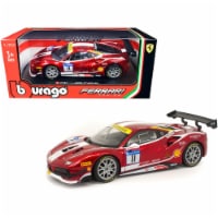 Bburago 26308 Ferrari 488 Challenge No 11 Candy Red with White Stripes Ferrari Racing 1 by 24