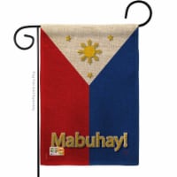 Breeze Decor BD-CY-G-108097-IP-DB-D-US13-BD 13 x 18.5 in. Philippines Burlap Flags of the Wor