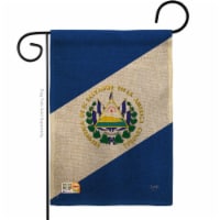 Breeze Decor BD-CY-G-108151-IP-DB-D-US13-BD 13 x 18.5 in. El Salvador Burlap Flags of the Wor