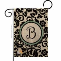 Breeze Decor BD-SB-G-130054-IP-DB-D-US09-BD 13 x 18.5 in. Damask B Initial Burlap Interests S