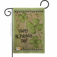 Breeze Decor BD-SA-G-102032-IP-DB-D-US16-AL 13 x 18.5 in. St. Patricks Day Clover Burlap Spri