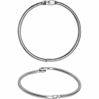 Business Source BSN01441BD 3 in. Standard Book Rings - Silver - Nickel Plated