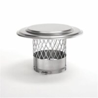 Home Saver 10455 5.5 in. UltraPro Collarplate Rain Cap with 0.75 in. Mesh - 316 Alloy