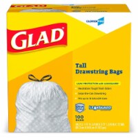 Glad CLO78526CT 13 gal Strong Tall Kitchen Trash Bags - Box of 100 - Case of 400