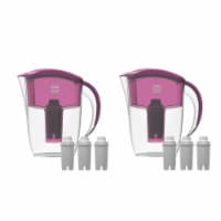 2 Drinkpod  Alkaline Water Pitchers 2.5L Capacity Includes 6 Filters