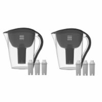 2 Drinkpod Ultra Premium Alkaline Water Pitchers 3.5L Capacity Includes 6 Filters