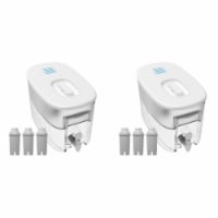 2 Drinkpod Alkaline Water Filter Dispensers pH Ionized Water  2.4 Gal Includes 6 Filters