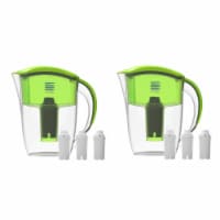 2 Drinkpod  Alkaline Water Pitchers 2.5L Capacity Includes 6 Filters