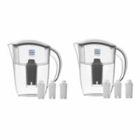 2 Drinkpod  Alkaline Water Pitchers 2.5L Capacity Includes 6 Filters