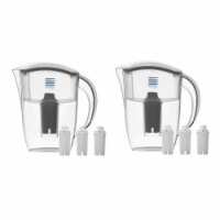 2 Drinkpod  Alkaline Water Pitchers 2.5L Capacity Includes 6 Filters