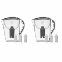 2 Drinkpod Ultra Premium Alkaline Water Pitchers 3.5L Capacity Includes 6 Filters