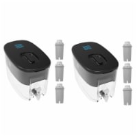 2 Drinkpod Alkaline Water Filter Dispensers pH Ionized Water  2.4 Gal Includes 6 Filters