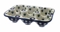 Blue Rose Polish Pottery Alyce Egg Tray - 6 Count