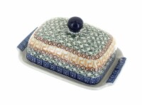 Blue Rose Polish Pottery Athena Butter Dish