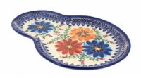 Blue Rose Polish Pottery Autumn Burst Breakfast Plate