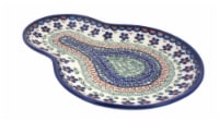 Blue Rose Polish Pottery Aztec Flower Breakfast Plate