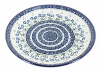 Blue Rose Polish Pottery Mosaic Beach Yin-Yang Fish Dish