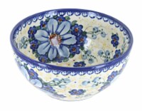 Blue Rose Polish Pottery Daisy Surprise Cereal/Soup Bowl