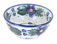 Blue Rose Polish Pottery Forget Me Not Cereal/Soup Bowl