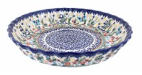 Blue Rose Polish Pottery Garden of Eden Pie Plate