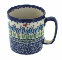 Blue Rose Polish Pottery Garden Tulip Coffee Mug