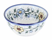Blue Rose Polish Pottery Geranium Cereal/Soup Bowl