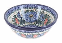 Blue Rose Polish Pottery Kristina Cereal/Soup Bowl