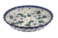 Blue Rose Polish Pottery Ladybug Pie Plate
