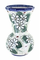 Blue Rose Polish Pottery Ladybug Vase