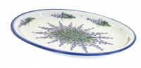 Blue Rose Polish Pottery Lavender Fields Oval Dish