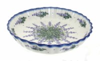 Blue Rose Polish Pottery Lavender Fields Pie Plate