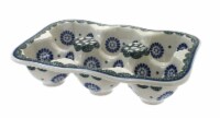 Blue Rose Polish Pottery Maia Egg Tray - 6 Count