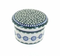 Blue Rose Polish Pottery Maia French Butter Dish