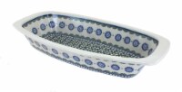 Blue Rose Polish Pottery Maia Long Serving Dish