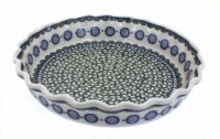 Blue Rose Polish Pottery Maia Pie Plate Perspective: Main