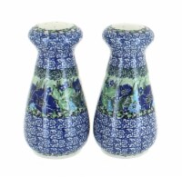 Blue Rose Polish Pottery Sapphire Fields Large Salt & Pepper Shakers