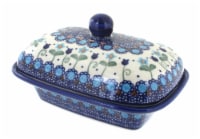 Blue Rose Polish Pottery Savannah Butter Tub