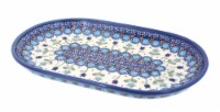 Blue Rose Polish Pottery Savannah Small Oval Platter