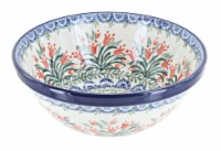 Blue Rose Polish Pottery Spring Tulip Cereal/Soup Bowl