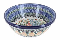 Blue Rose Polish Pottery Summer Blooms Cereal/Soup Bowl