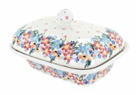 Blue Rose Polish Pottery Tara Butter Tub