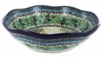 Blue Rose Polish Pottery Teresa Large Scallop Bowl
