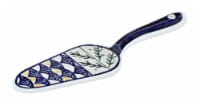 Blue Rose Polish Pottery Evergreen Cake Server