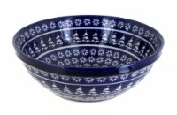 Blue Rose Polish Pottery Winter Nights Large Serving Bowl